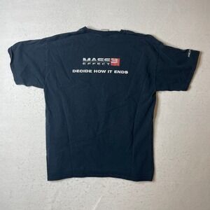 Mass‎ Effect 3 N7 T Shirt Mens Large Black Gildan Video Game Tee Distressed